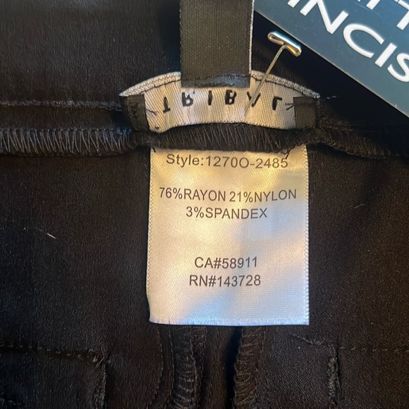 Tribal black stretch “flatten it” technology Audrey capri/zip at knee/picket-NWT - Picture 11 of 16